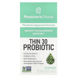 Пробіотик 15 млрд КУО, Thin 30 Probiotic Physician's Choice, 30 капсул