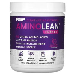 Аминокислоты для снижения веса, AminoLean Energy RSP Nutrition, вкус ежевика гранат, 205,5 г