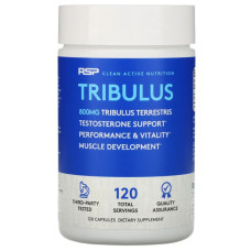 Трибулус террестрису 800 мг, RSP Nutrition Tribulus Terrestris, підтримка тестостерону, 120 капсул