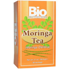 Чай морингу, Bio Nutrition Moringa Tea, 30 пакетиків, 58,8 г