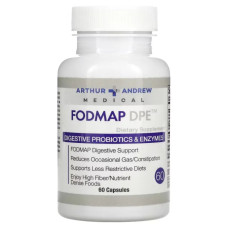 Ферменти з пробіотиками для травлення Arthur Andrew Medical FODMAP DPE, 60 капсул