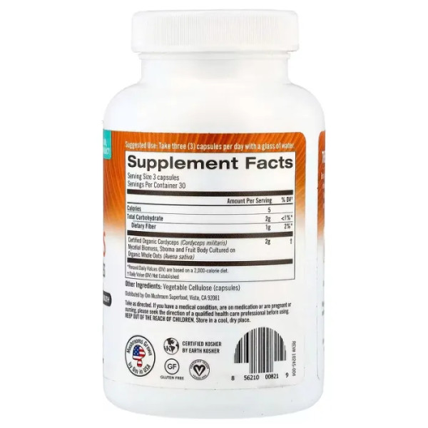 Кордіцепс, Cordyceps, Om Mushrooms, 2000 мг, 90 вегетаріанських капсул