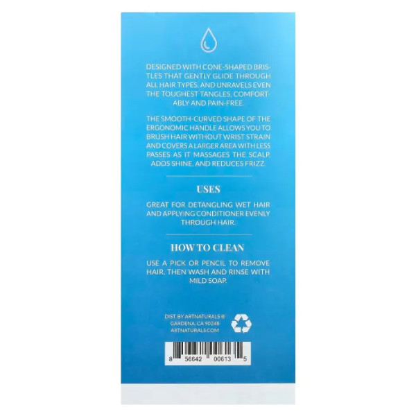 Гребінець для волосся, Detangling Hair Brush, artnaturals, для легкого розчісування, 2 шт