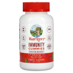 Иммунная поддержка с пектином жевательные, MaryRuth Organics Immunity Gummies, вкус вишни, 90 жевательных конфет