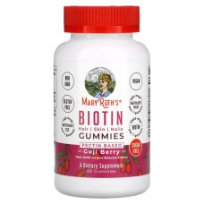 Биотин жевательные, MaryRuth Organics Biotin Gummies, ягоды годжи, 60 жевательных конфет