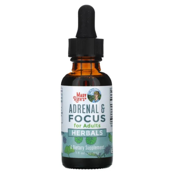 Підтримка надниркових залоз та фокусу для дорослих, Herbals Adrenal & Focus, MaryRuth Organics, 30 мл