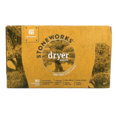 Серветки для сушильної машини, дуб, Grab Green Stoneworks Dryer Sheets, 80 компостованих листів
