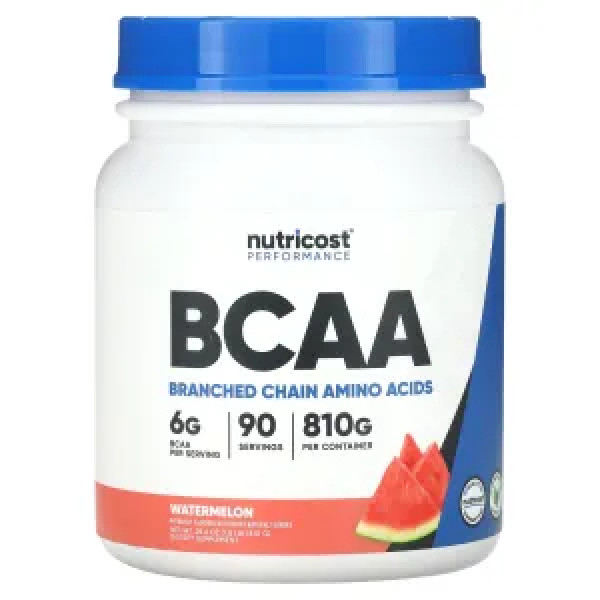 Амінокислоти ВСАА, Amino Acids BCAA, Nutricost, Performance, кавун, 810 г