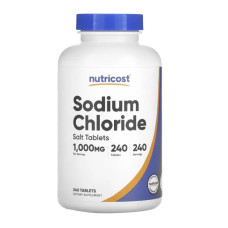 Хлорид натрия 1000 мг, Sodium Chloride Nutricost, 240 таблеток