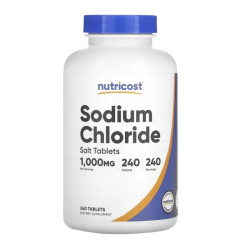 Хлорид натрия 1000 мг, Sodium Chloride Nutricost, 240 таблеток