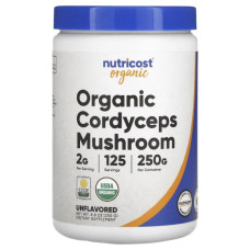 Кордицепс органический, Nutricost Organic Cordyceps, порошок, без вкуса, 250 г