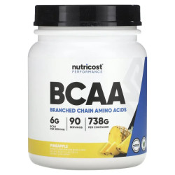 BCAA амінокислоти, смак ананас, Nutricost Amino Acids BCAA Performance, 738 г