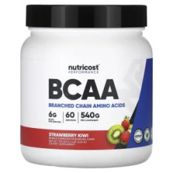 Амінокислоти BCAA, зі смаком полуниці та ківі, Amino Acids BCAA Nutricost, 540 г