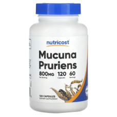 Мукуна жгучая 800 мг, Nutricost Mucuna Pruriens, 120 капсул (400 мг на капсулу)