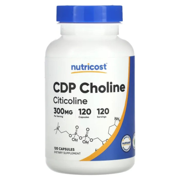 Цитиколін, CDP Choline, Nutricost, 300 мг, 120 капсул