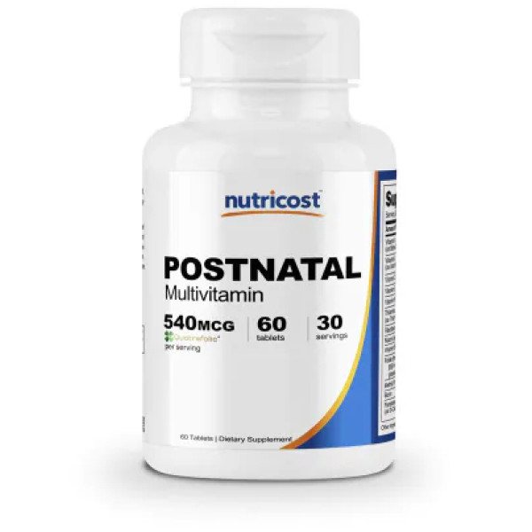 Мультивітамінний комплекс постнатальний, Postnatal Multivitamin, Nutricost, 60 таблеток