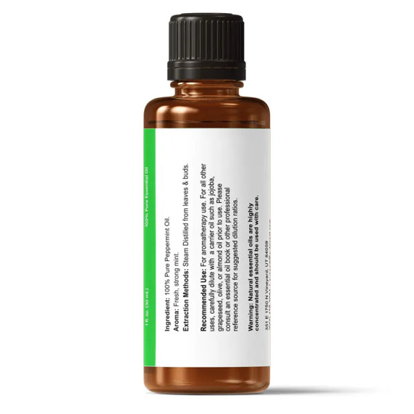 Ефірна олія м'яти, Peppermint Essential Oil, Nutricost, 30 мл