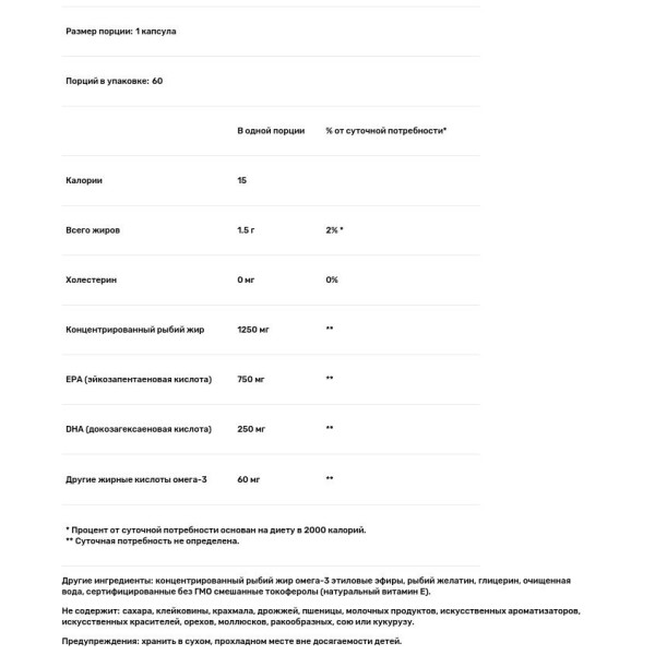 Аляскинский риб'ячий жир, Alaskan Fish Oil, Wiley's Finest, 1250 мг, 60 капсул