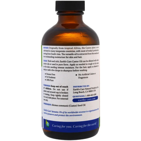 Кетамін (касторова олія), Castor Oil, Earth's Care, 236 мл