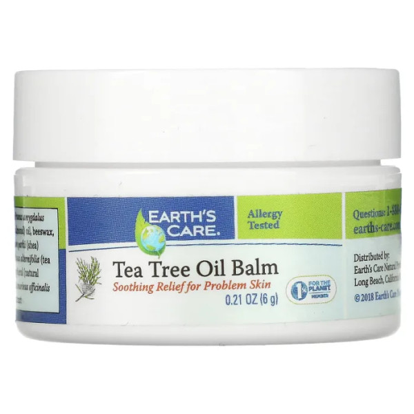 Бальзам з маслом чайного дерева, Tea Tree Oil Balm, Earth's Care, 6 г