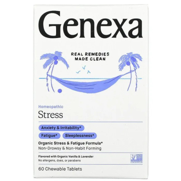 Засіб від стресу і втоми, Stress Relief, Genexa LLC, органік, 60 таблеток