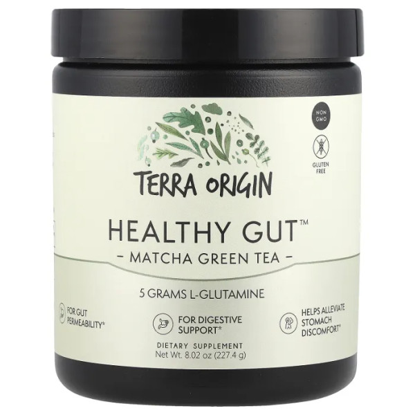 Здоров'я кишківника, Healthy Gut™, Matcha Green Tea, Terra Origin, із зеленим чаєм матча, 227,4 г