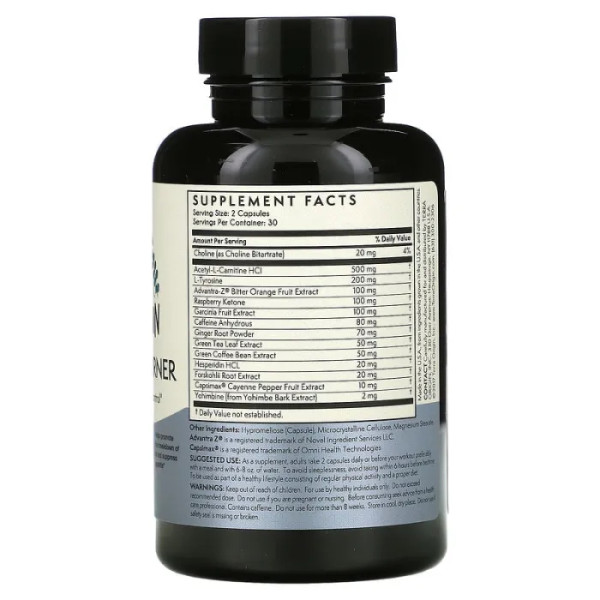 Жироспалювач, Healthy Fat Burner, Terra Origin, 60 капсул