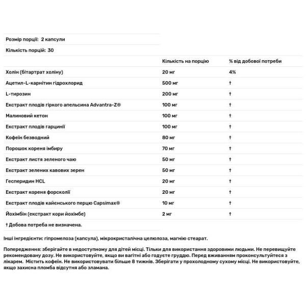 Жироспалювач, Healthy Fat Burner, Terra Origin, 60 капсул