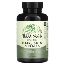 Здоров'я волосся, шкіри та нігтів, Terra Origin Healthy Hair Skin Nails, 60 капсул