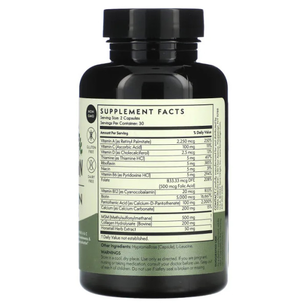 Здорове волосся, шкіра та нігті, Healthy Hair, Skin & Nails, Terra Origin, 60 капсул