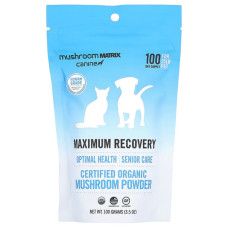 Для пожилых кошек и собак, Mushroom Matrix Canine Maximum Recovery, сертифицированный органический грибной порошок 100 г