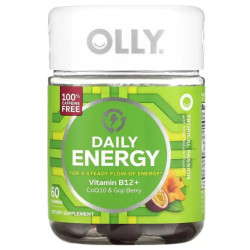 Вітамін B12 з CoQ10 жувальні, смак тропіки, OLLY Daily Energy, 60 жувальних цукерок