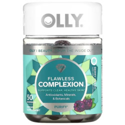 Чистая кожа жевательные, OLLY Flawless Complexion, ягодная свежесть 50 жевательных конфет