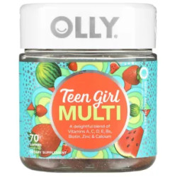 Мультивитамины для девочек-подростков, жевательные, вкус ягоды и дыня, Teen Girl Multi OLLY, 70 жевательных конфет