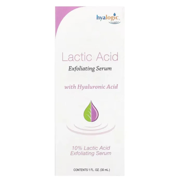 Сироватка для обличчя, відлущуюча, Lactic Acid, Hyalogic, з молочною кислотою та гіалуроновою кислотою, 30 мл