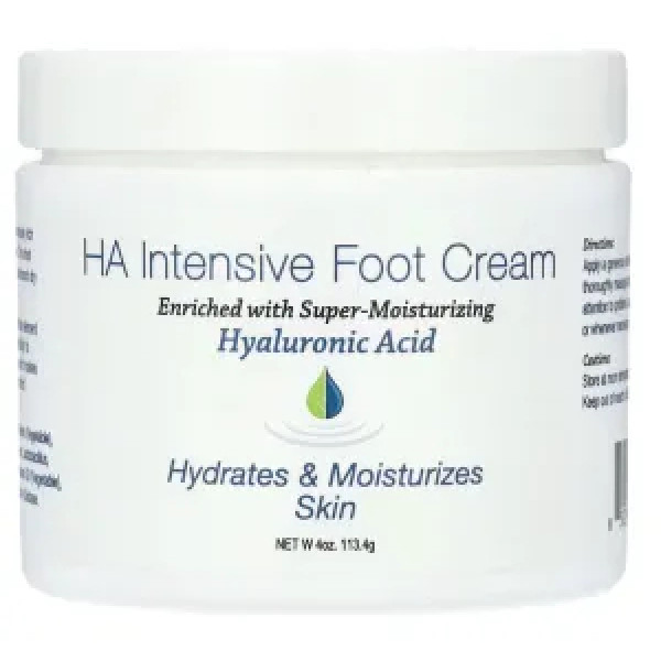 Крем для ніг, з гіалуроновою кислотою, Foot Cream, Hyalogic, інтенсивний, 113,4 г