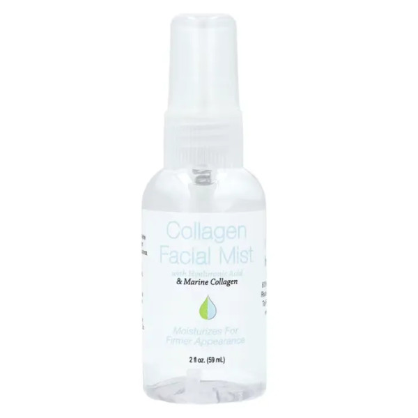Спрей для обличчя, колагеновий, Collagen Facial Mist, Hyalogic, з гіалуроновою кислотою та морським колагеном, без запаху, 59 мл