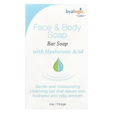 Мило для обличчя та тіла, Hyalogic Face and Body Bar Soap, з гіалуроновою кислотою, 113,4 г
