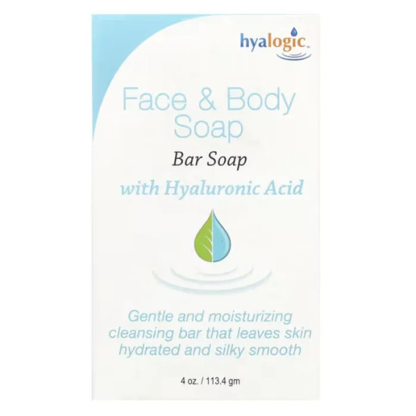 Мило для обличчя та тіла, Face & Body Bar Soap, Hyalogic, з гіалуроновою кислотою, 113,4 г