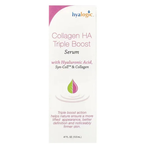 Сироватка для обличчя, Collagen HA Triple Boost, Hyalogic, з гіалуроновою кислотою та колагеном, без аромату, 13,5 мл