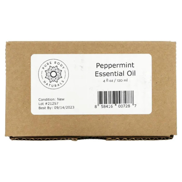 Олія перцевої м'яти, Essential Oil, Pure Body Naturals, 120 мл
