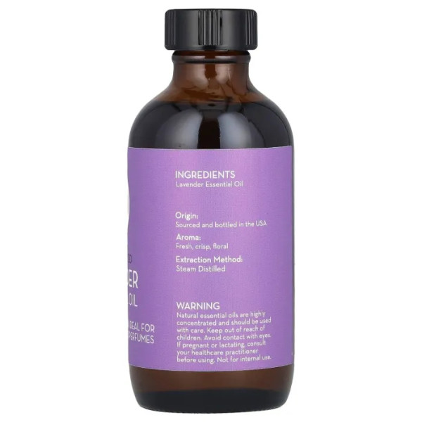Ефірна олія лаванди, Essential Oil, Pure Body Naturals, 118 мл