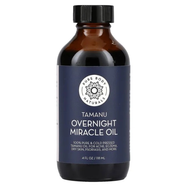 Олія таману, Tamanu Overnight Miracle Oil, Pure Body Naturals, 118 мл