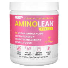 Амінокислоти для зниження ваги, RSP Nutrition AminoLean Energy, смак рожевий лимонад, 246 г