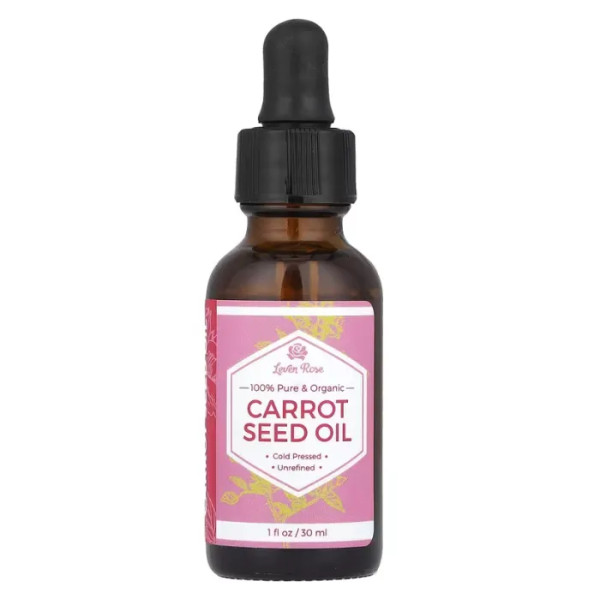 Олія насіння моркви, Carrot Seed Oil, Leven Rose, 100% чиста та органічна, 30 мл