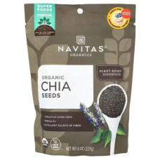 Насіння чіа органічні, Organic Chia Seeds Navitas Organics, 227 г