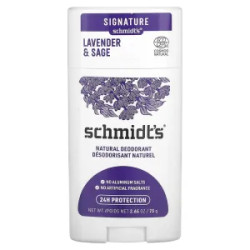 Дезодорант натуральный, аромат лаванда и шалфей, Schmidt's Deodorant, 75 г