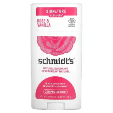 Дезодорант натуральний, аромат троянда та ваніль, Schmidt's Deodorant, 75 г