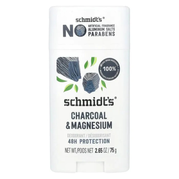 Дезодорант, Deodorant, Schmidt's, деревне вугілля + магній, 75 г