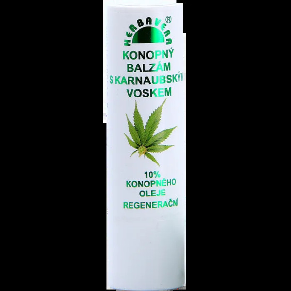 Бальзам для губ на конопляній олії, Hemp oil lip balm, Herbavera, 4,5 г